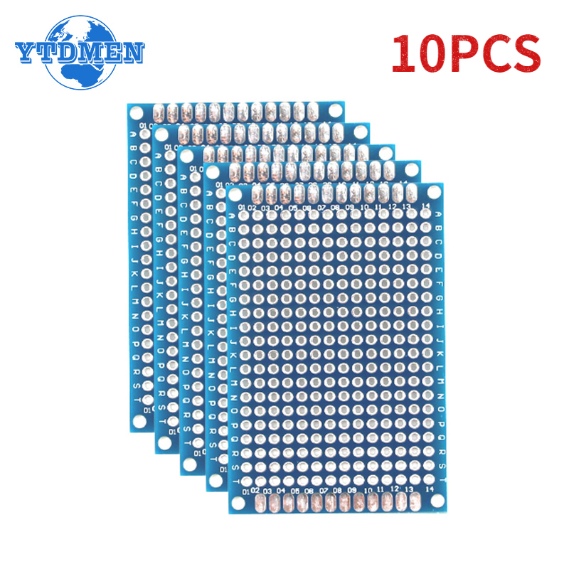 Diy Electronics Gadgets - 電子キット用ユニバーサルサーキットボード,2つのpcbボード,テストプレート,実験用,10個,4x6cm