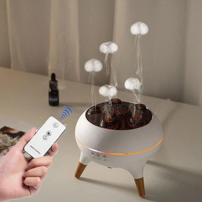 Electronics Gadgets For Home - ダイナミッククラゲ空気加湿器 250 ミリリットルエッセンシャルオイルディフューザーリモコン寝室加湿器 7 カラフルなナイトライト