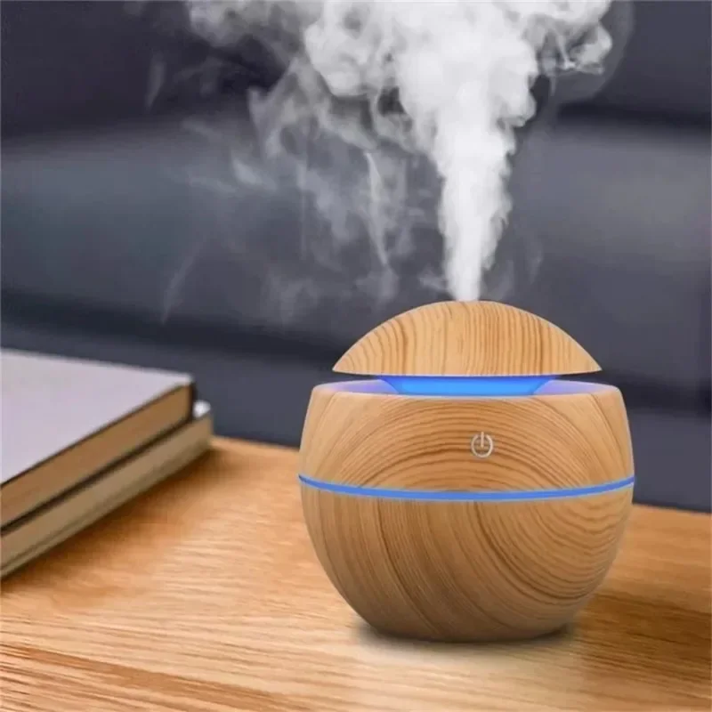 Electronics Gadgets For Home - ミニ木目調超音波 USB 加湿器とエッセンシャル オイル ディフューザー ポータブル
