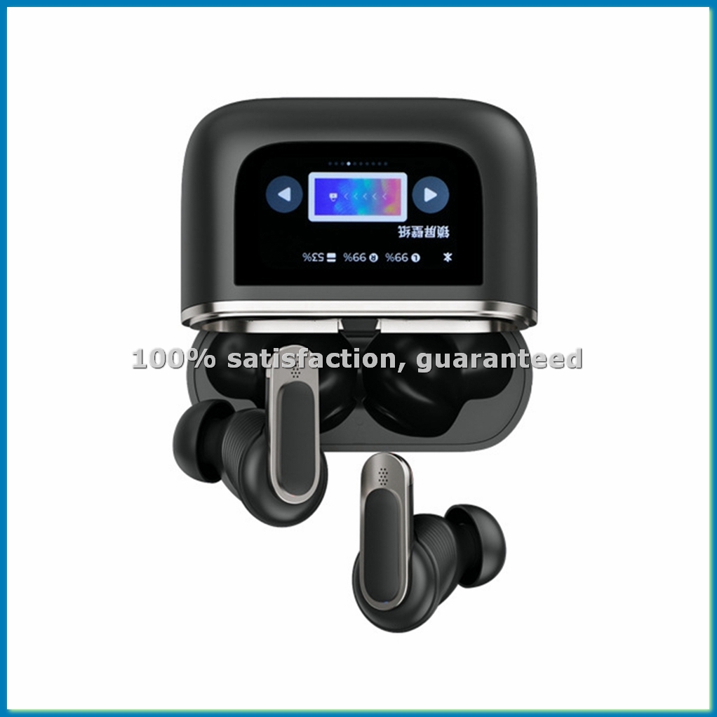 Earbuds Anc Wireless - V8 ワイヤレスイヤホン ANCノイズキャンセリング機能付き インイヤータッチスクリーンコントロールヘッドセット ブラック-ABWO
