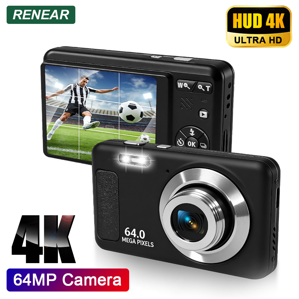 Electronics Gadgets For Home - 4KウルトラHDポータブルデジタルカメラ 64MP 16倍ズーム ビデオレコーダー ブロギング用 エントリーレベル