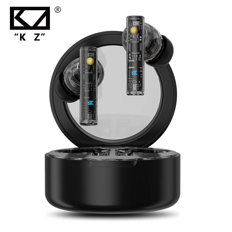 Earbuds Anc Wireless - KZ-Bluetooth 5.3ワイヤレスヘッドセット,アクティブノイズキャンセリング,防水ステレオインイヤー,6マイク,anc