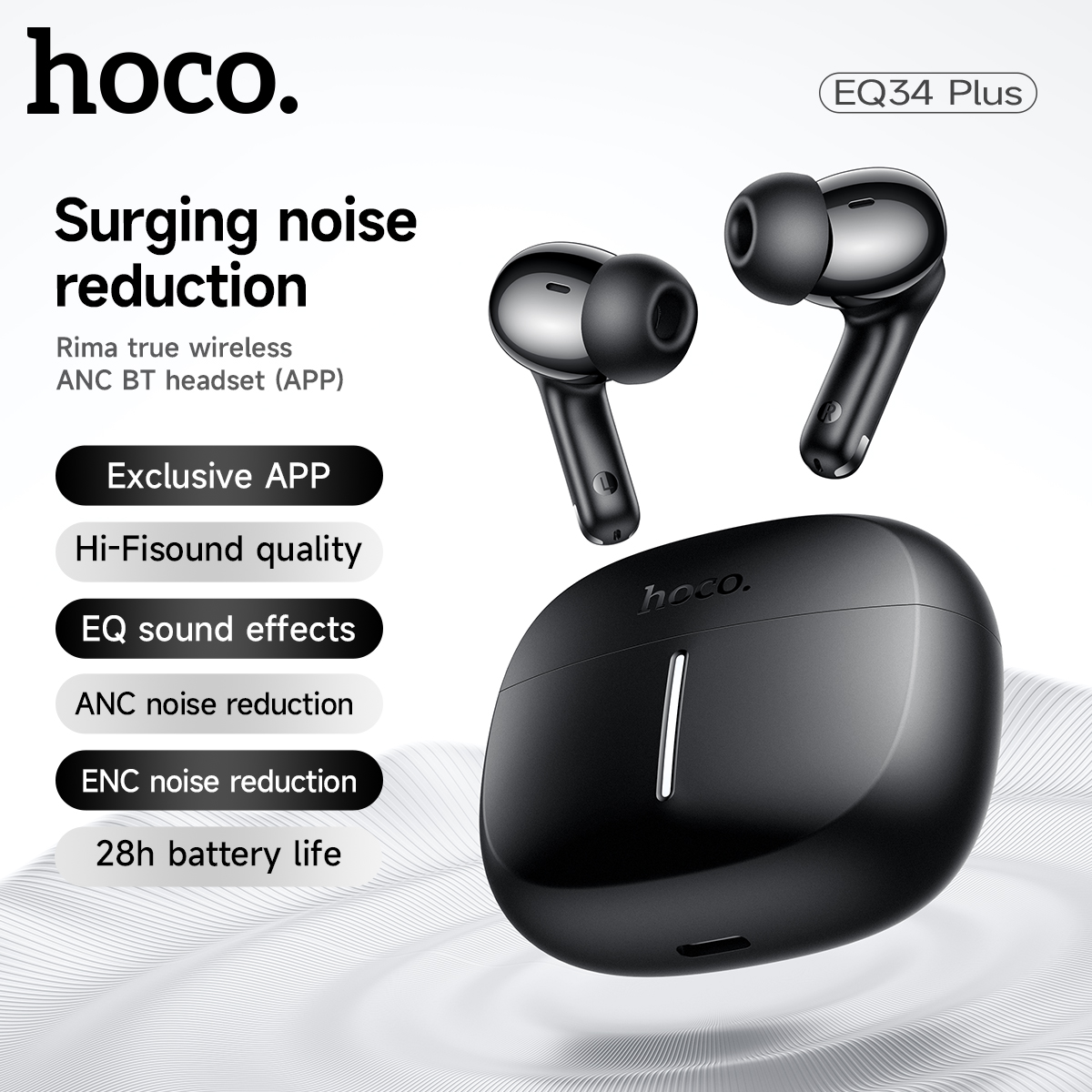 Earbuds Anc Wireless - HOCO ANC アクティブノイズキャンセリング ワイヤレス Bluetooth 5.4
