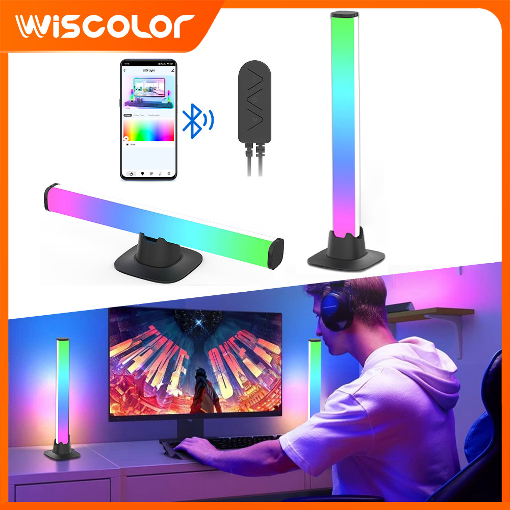 Rgb Desk Lamp Smart - RGB LED ライトバー Bluetooth セットアップアンビエントテーブルランプデスクナイトライトクリスマスパーティーテレビバックライトスマートホーム装飾