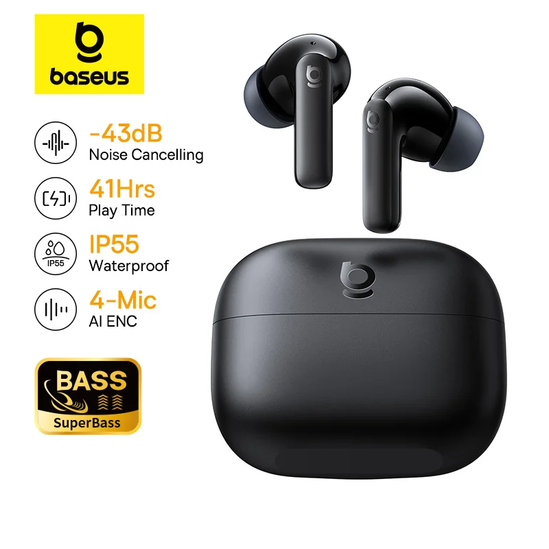 Earbuds Anc Wireless - Baseus Bass EP10/BP1 NC -43dBノイズキャンセリングANC完全ワイヤレスイヤホン Bluetooth