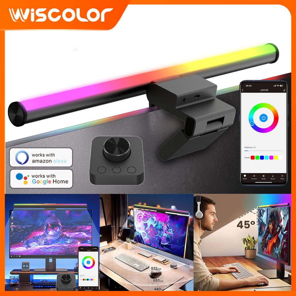 Rgb Desk Lamp Smart - RGBスマートWiFiモニターライトバーセットアップLEDライトアプリリモコンスクリーンランプモニターデコレーションライトバーゲーミングアクセサリー