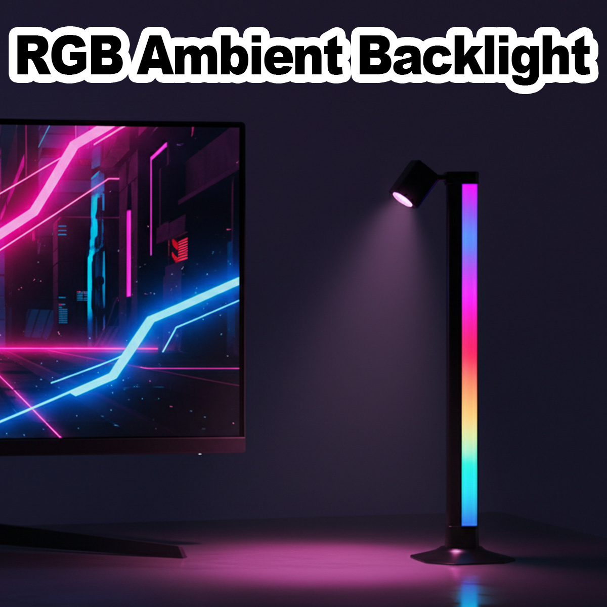 Rgb Desk Lamp Smart - スマートライトバー LED RGB 音楽同期 アプリ制御 USB雰囲気ランプ