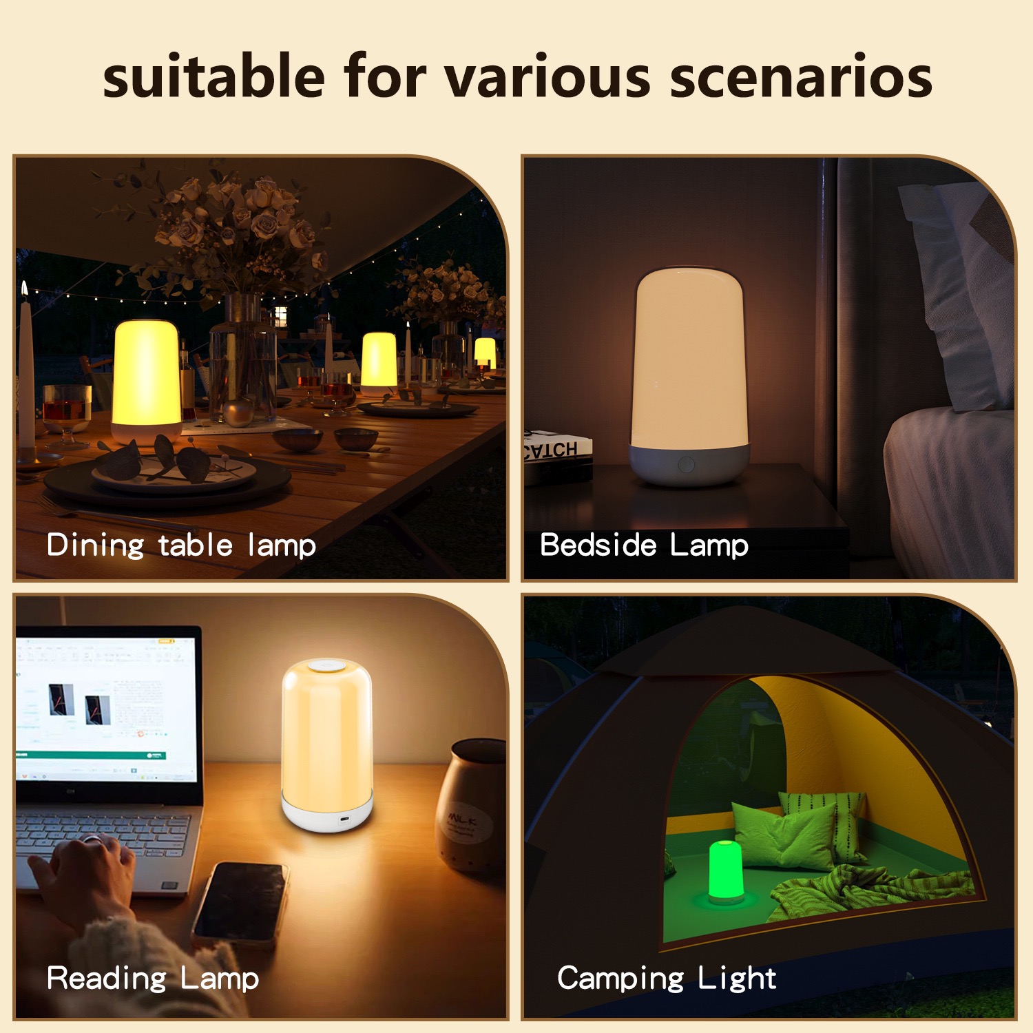 スマートタッチテーブルランプはアプリで操作可能、調光可能なR - Rgb Desk Lamp Smart のレビューと価格