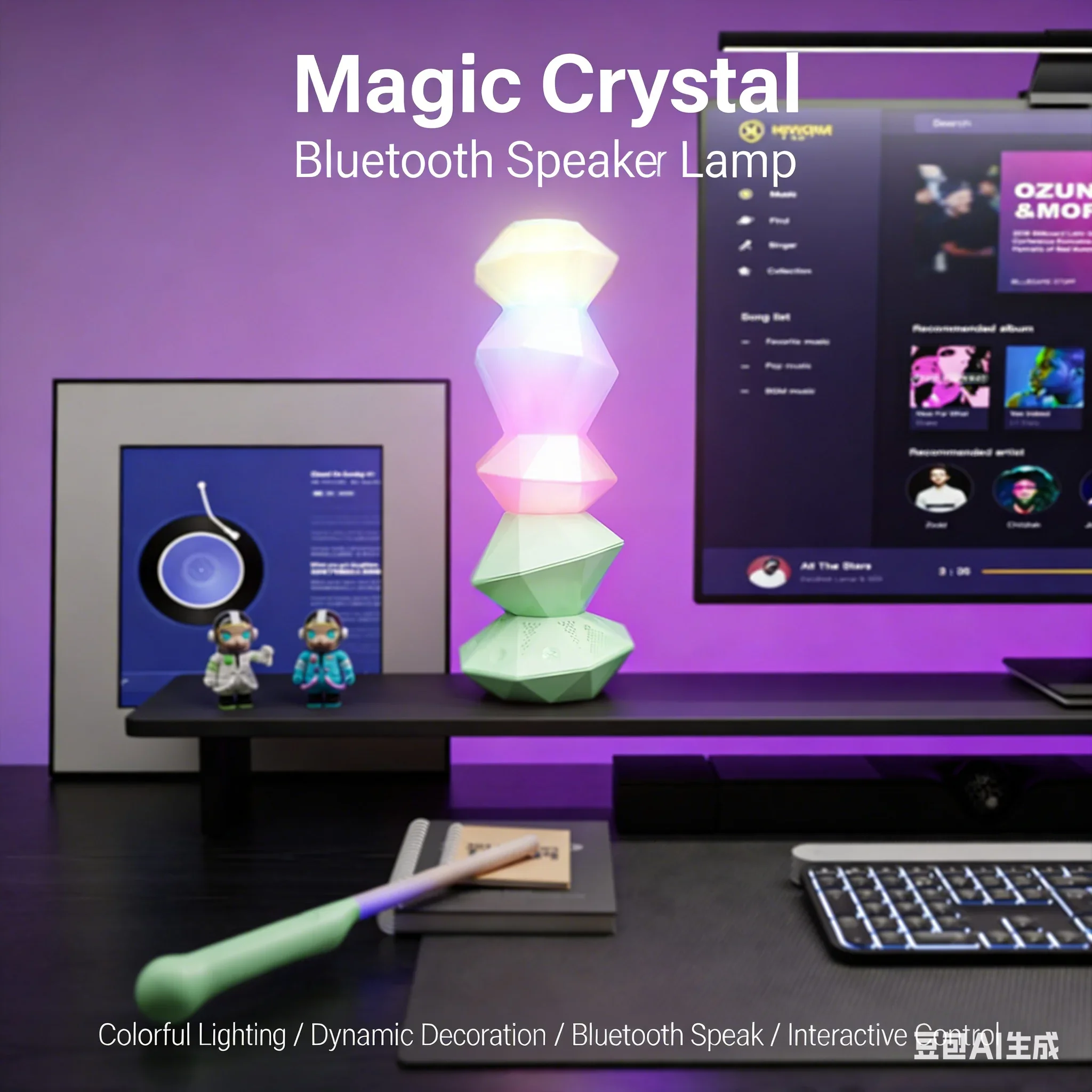 新しいクリエイティブなスマート Bluetooth スピーカ - Rgb Desk Lamp Smart のレビューと価格