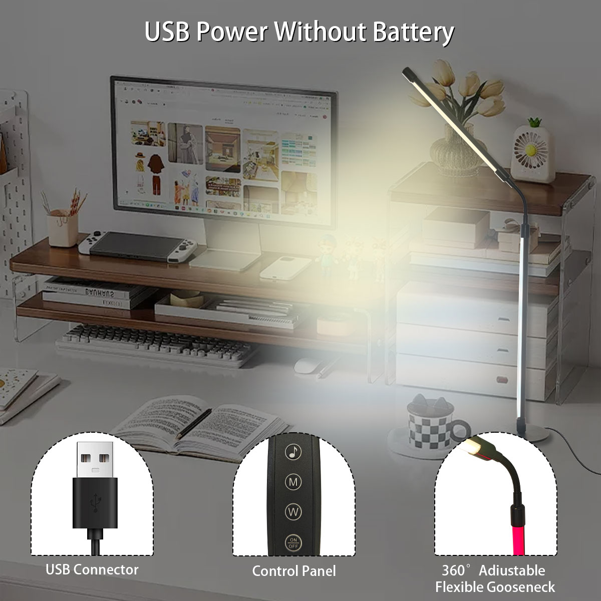 スマートRGBカラーチェンジLEDデスクランプ、多機能カラー - Rgb Desk Lamp Smart のレビューと価格