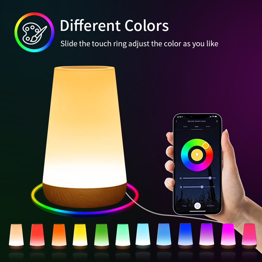 Tuya-インテリジェントテーブルランプ,調光可能なアプリケ - Rgb Desk Lamp Smart のレビューと価格