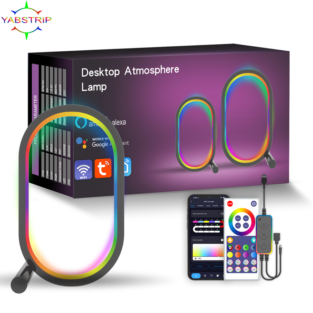 クリエイティブなデスクランプ,WiFi 5V,usb,rgb - Rgb Desk Lamp Smart のレビューと価格
