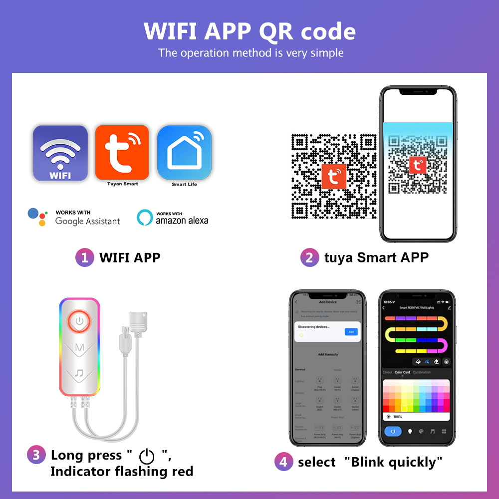 クリエイティブなデスクランプ,WiFi 5V,usb,rgb - Rgb Desk Lamp Smart のレビューと価格