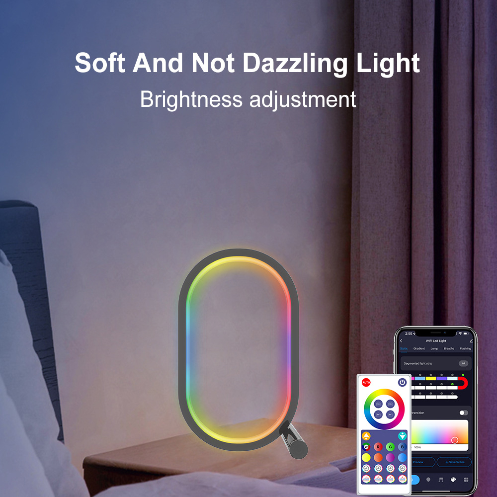クリエイティブなデスクランプ,WiFi 5V,usb,rgb - Rgb Desk Lamp Smart のレビューと価格