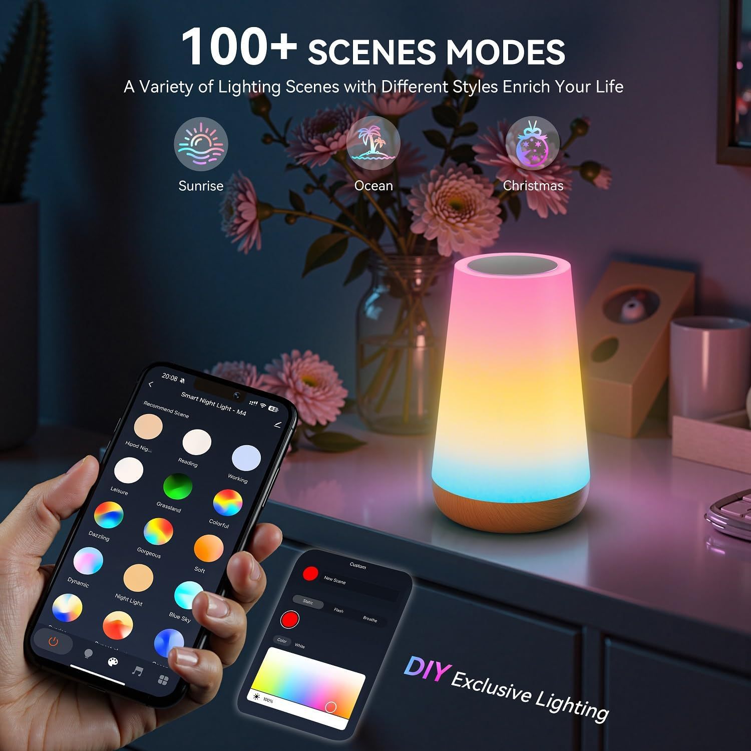 USB充電式Tuya WiFiスマートテーブルランプ調光可能 - Rgb Desk Lamp Smart のレビューと価格