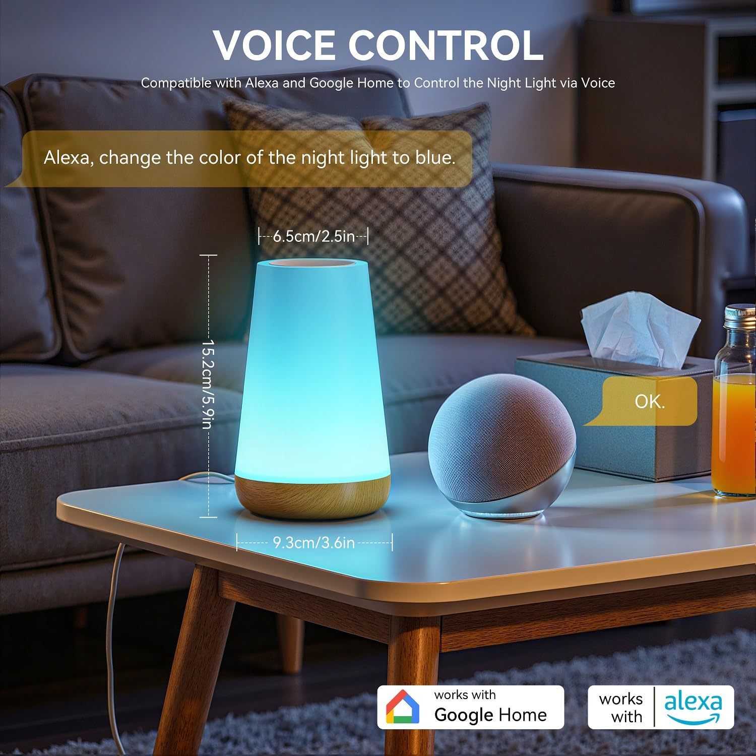 USB充電式Tuya WiFiスマートテーブルランプ調光可能 - Rgb Desk Lamp Smart のレビューと価格