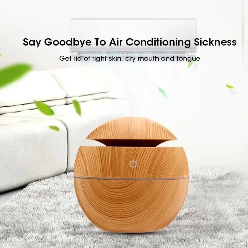 ミニ木目調超音波 USB 加湿器とエッセンシャル オイル デ - Electronics Gadgets For Home のレビューと価格