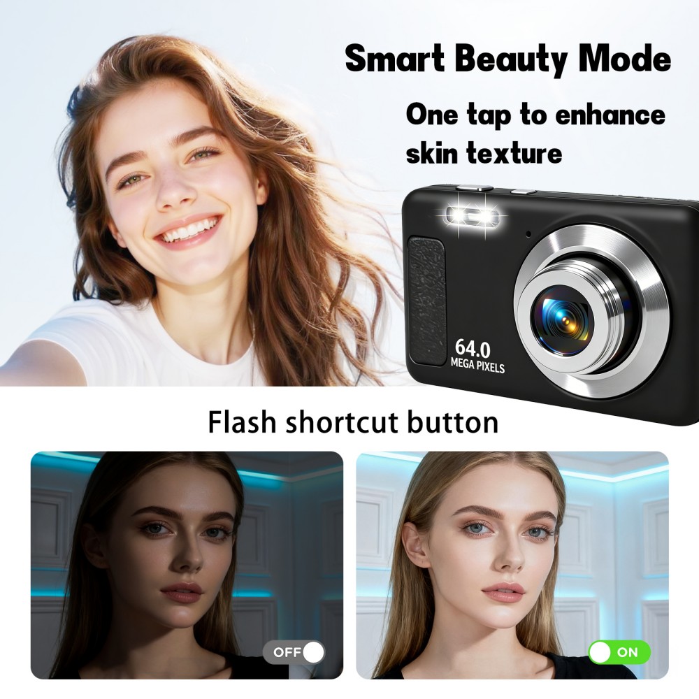 4KウルトラHDポータブルデジタルカメラ 64MP 16倍ズ - Electronics Gadgets For Home のレビューと価格