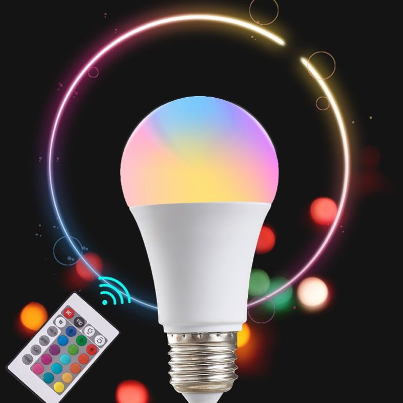 E27 220V 16 色 RGB 電球 LED マルチカラ - Electronics Gadgets For Home のレビューと価格
