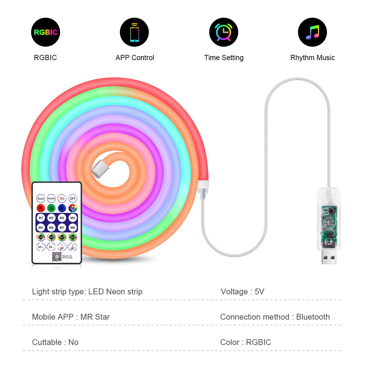 RGBインテリジェントLEDストリップライト,ネオンライト, - Rgb Desk Lamp Smart のレビューと価格