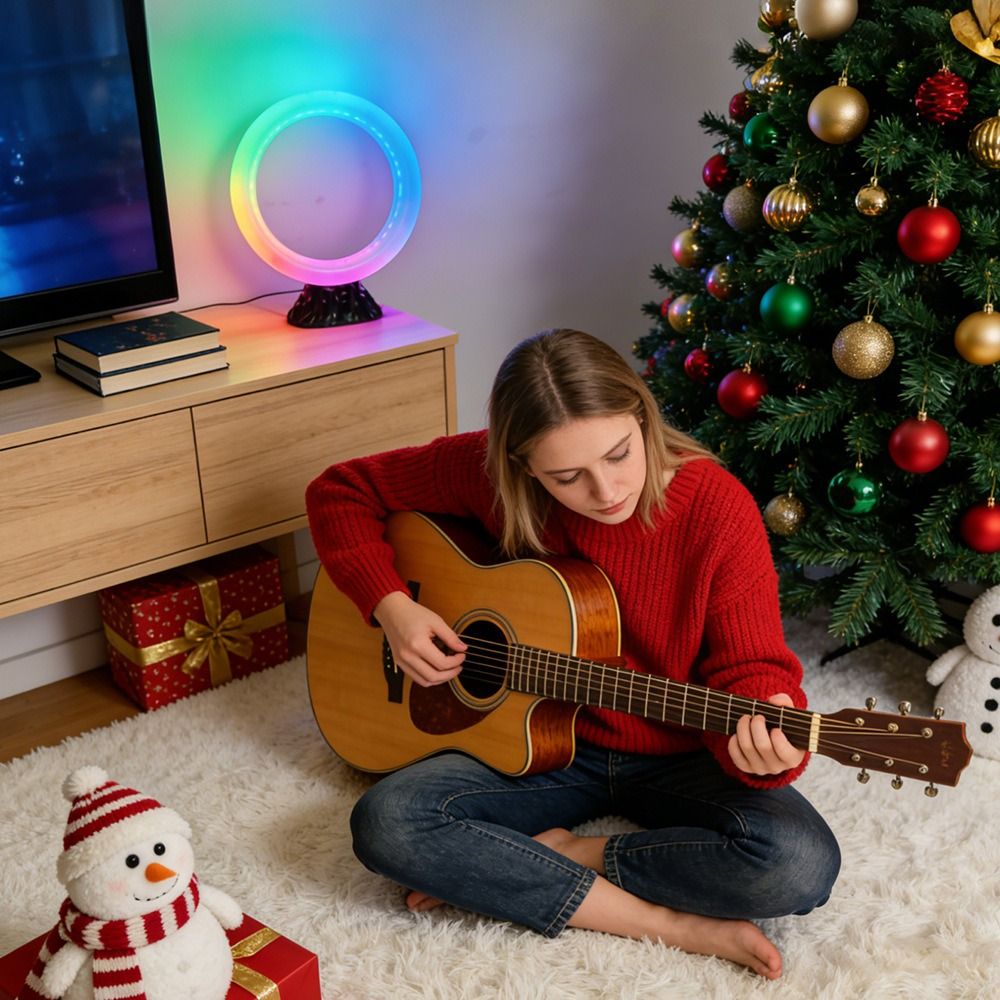 RGBカラーチェンジングRGBスマートテーブルランプ、円形デ - Rgb Desk Lamp Smart のレビューと価格