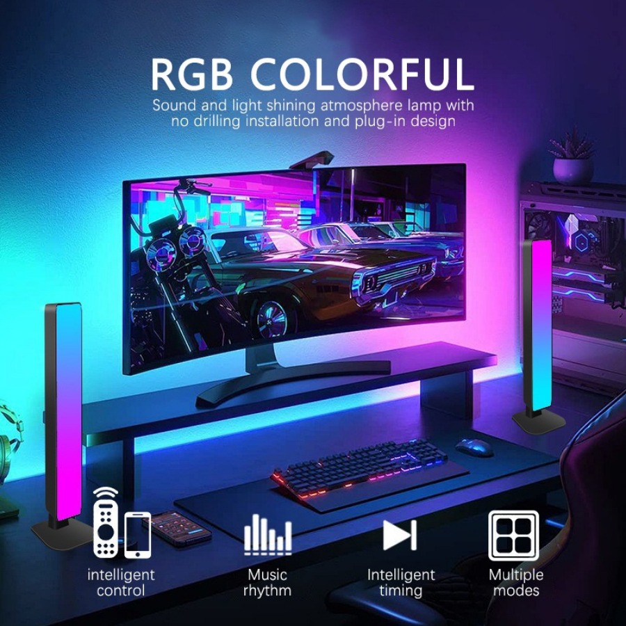 スマートTuya RGBゲーミング雰囲気ライト WIFI対応 - Rgb Desk Lamp Smart のレビューと価格