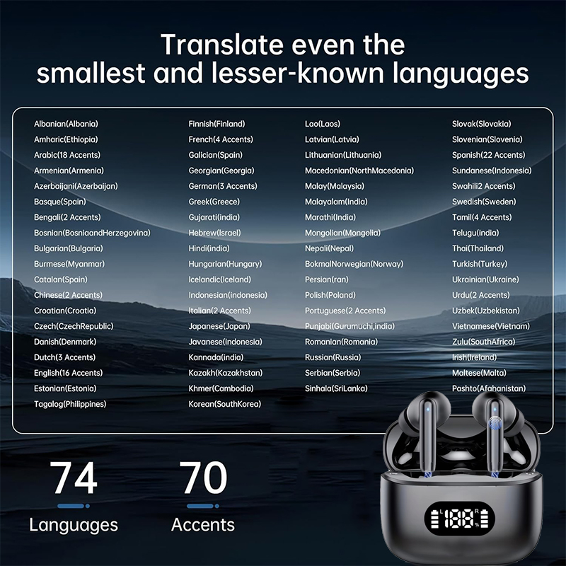 UYUXIO TWSリアルタイム翻訳イヤホン、144言語AI - Earbuds Anc Wireless のレビューと価格