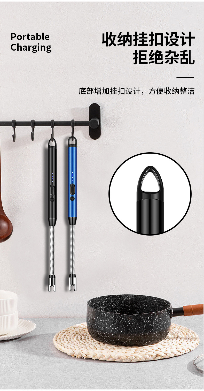 360 ° 回転式防風電子ライター、ストーブ点火装置、耐久性 - Electronics Gadgets For Home のレビューと価格