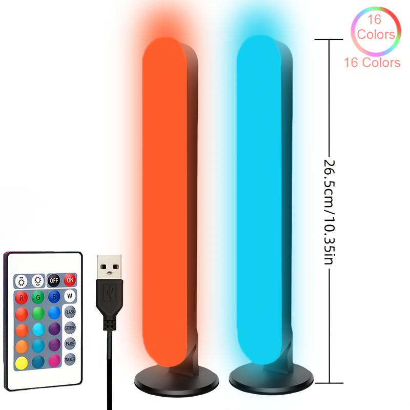 1/2個 LEDデスクトップスマートRGBライトバー リモコ - Rgb Desk Lamp Smart のレビューと価格