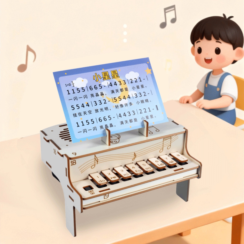 DIY 木製電子ピアノモデル STEM 組み立てキット物理学 - Diy Electronics Gadgets のレビューと価格