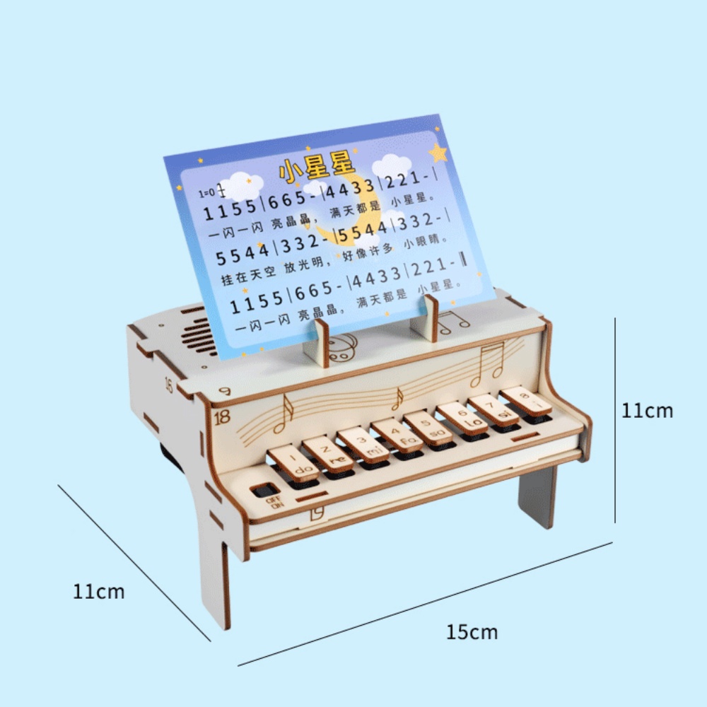 DIY 木製電子ピアノモデル STEM 組み立てキット物理学 - Diy Electronics Gadgets のレビューと価格