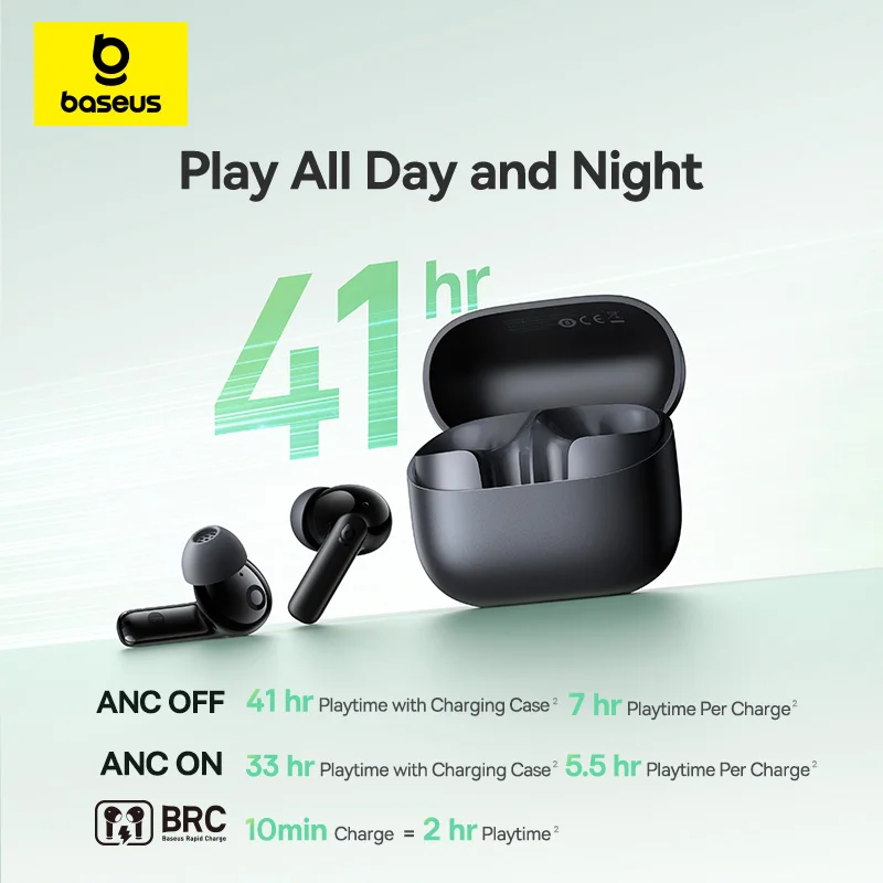 Baseus Bass EP10/BP1 NC -43dBノ - Earbuds Anc Wireless のレビューと価格