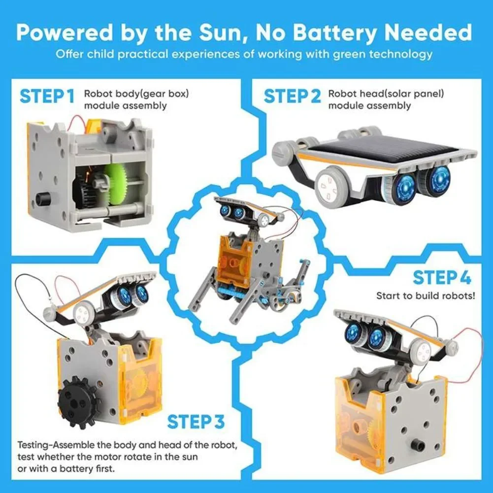 13 in 1 ソーラーロボット科学キット DIY ビルディ - Diy Electronics Gadgets のレビューと価格